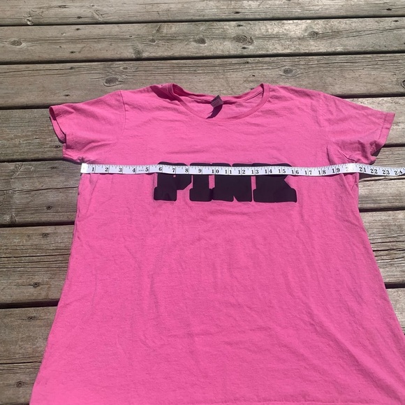 💜 Gildan PINK DIY Victoria's Secret Pink Logo T-Shirt - Hot Pink - Size XL - Picture 7 of 8